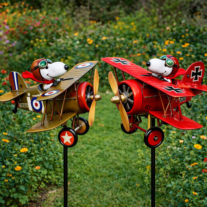 Airplane Garden Wind Spinner