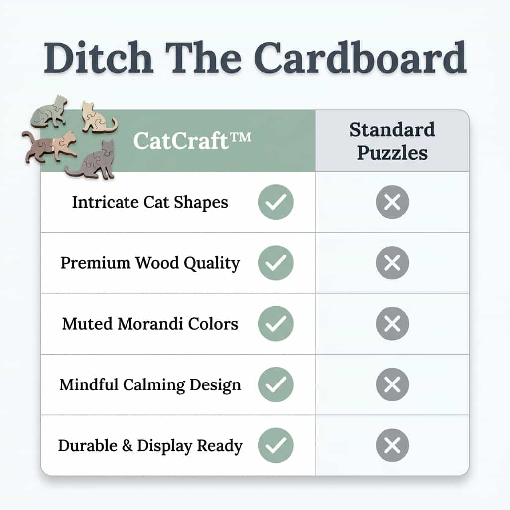 135-Piece Wooden Cat Puzzle
