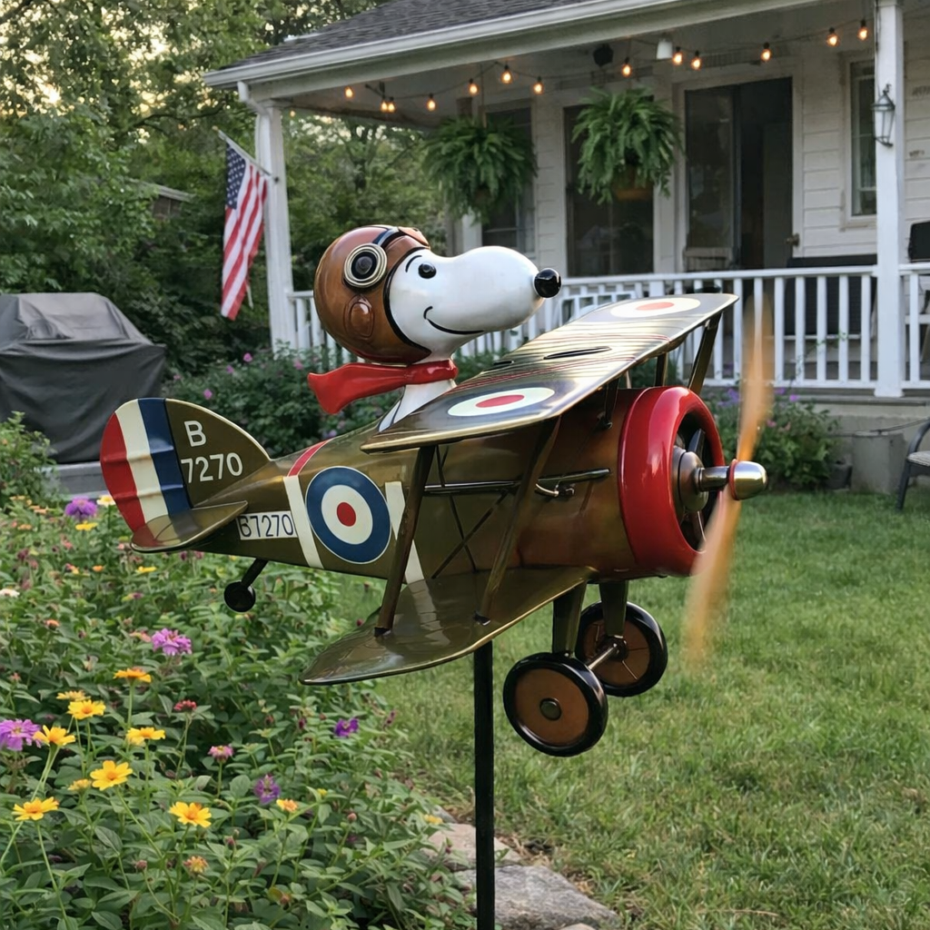 Airplane Garden Wind Spinner
