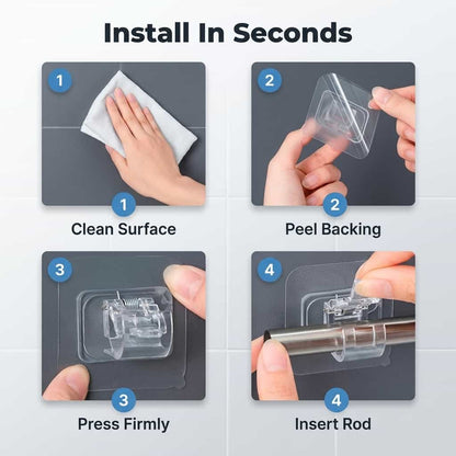 Damage-Free Adhesive Wall Hooks