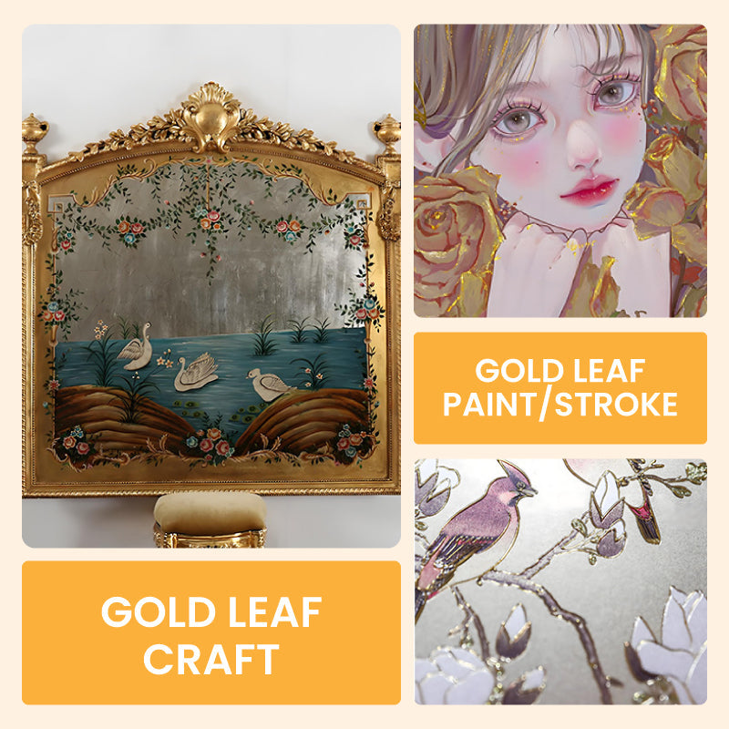 Metallic Leaf Paint with Brush