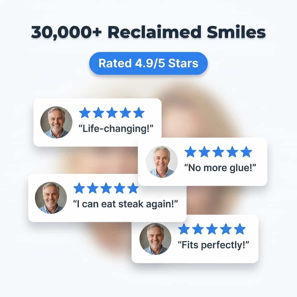 Adhesive-Free Fit Denture Set