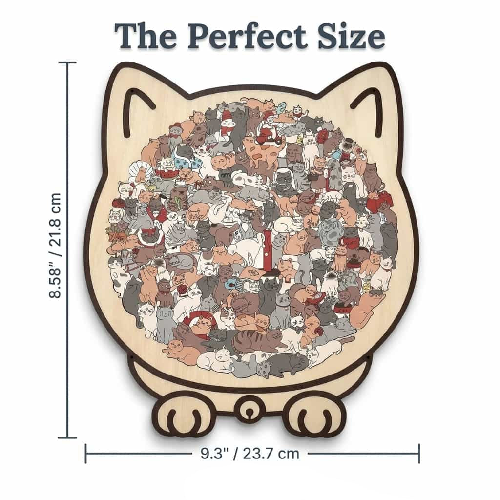 135-Piece Wooden Cat Puzzle