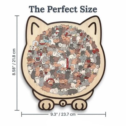 135-Piece Wooden Cat Puzzle