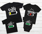 Low Battery Family Matching Tee