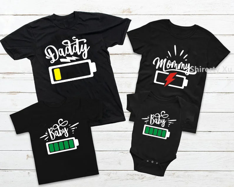 Low Battery Family Matching Tee