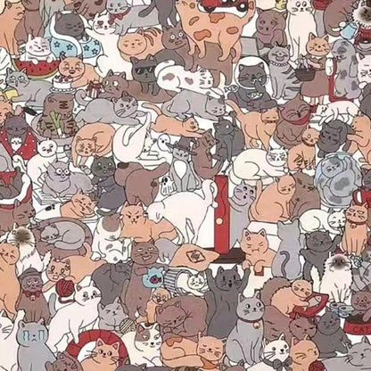 135-Piece Wooden Cat Puzzle