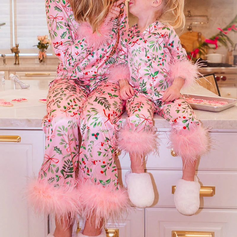 Palm Leaf Mommy & Me Pajama Set