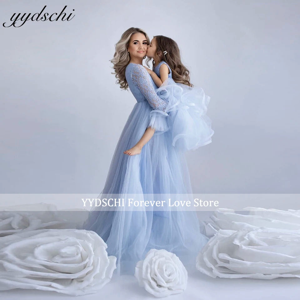 Sky Tulle Mother & Daughter Gown