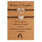 Rope Heart Mother & Daughter Bracelet Set