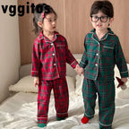 Holly Plaid Kids' Pajama Set