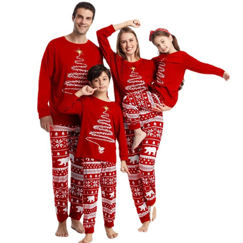 Fireside Red Family Christmas Pajamas