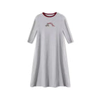 Embroidered Cotton Girls' Nightgown Set