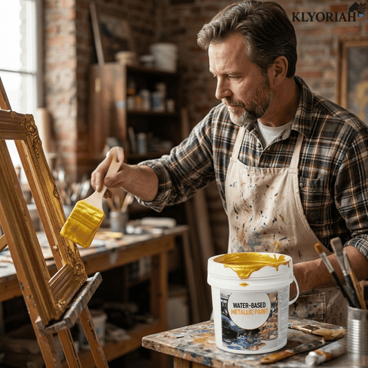 Metallic Leaf Paint with Brush