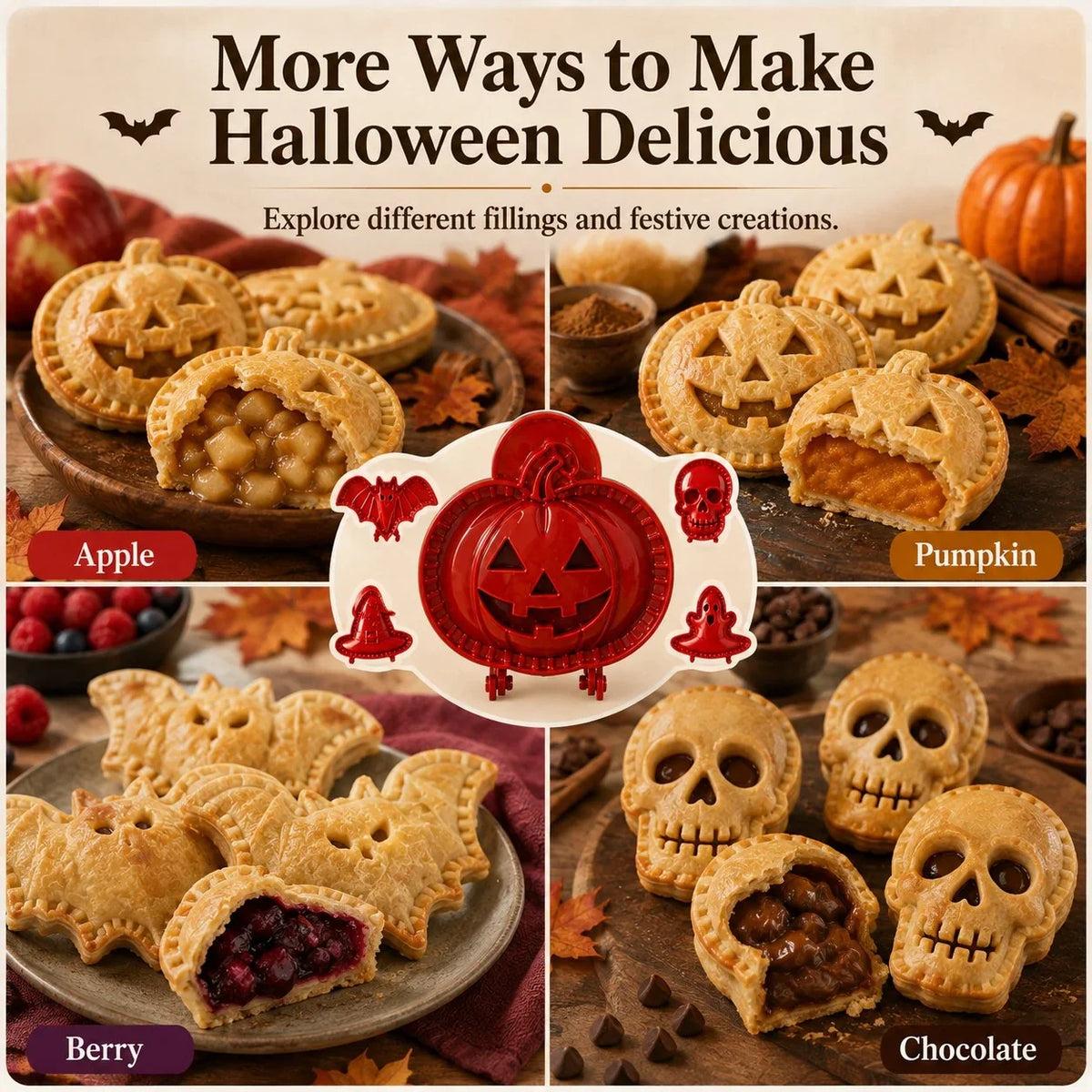 Halloween Mini Pie Mold Set