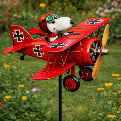 Biplane Garden Windmill