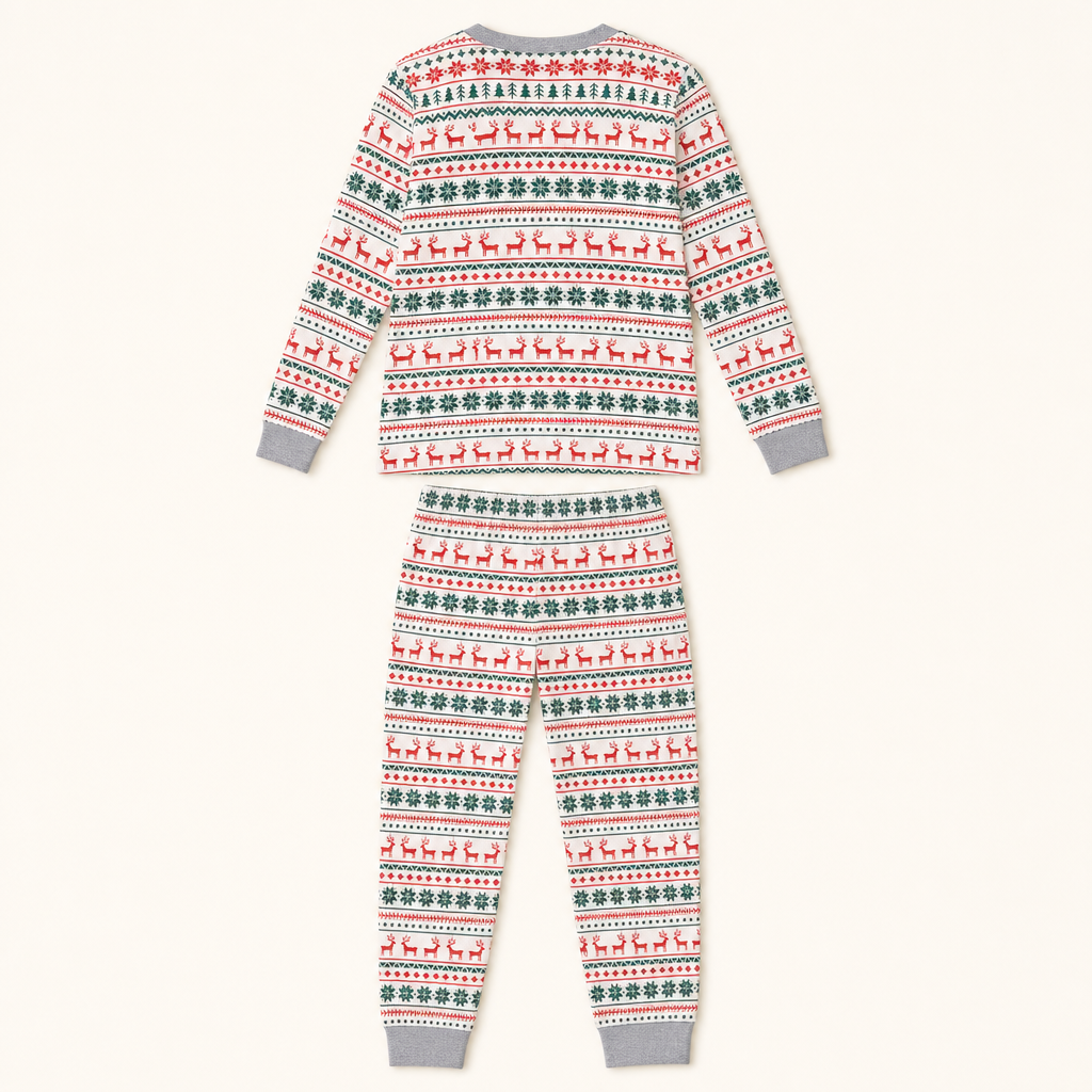 Holiday Home Family Pajama Set - flat lay, back