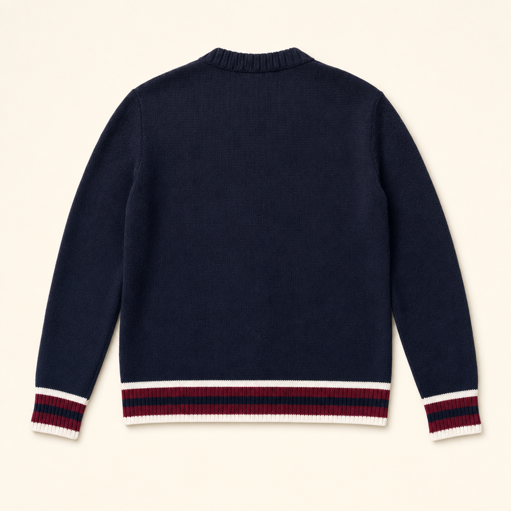 Cabin Knit Family Matching Cardigan - flat lay, back