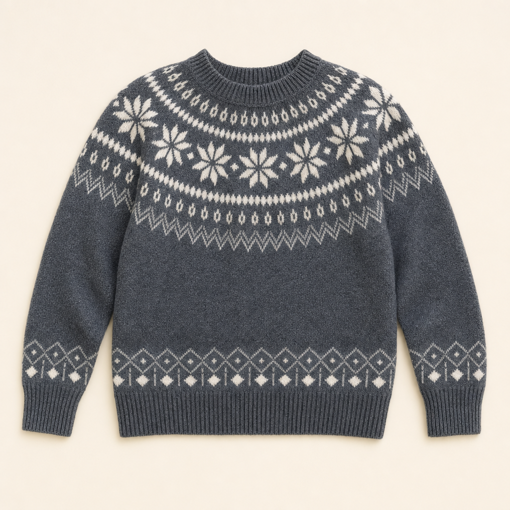 Fair Isle Family Matching Sweater - flat lay, front