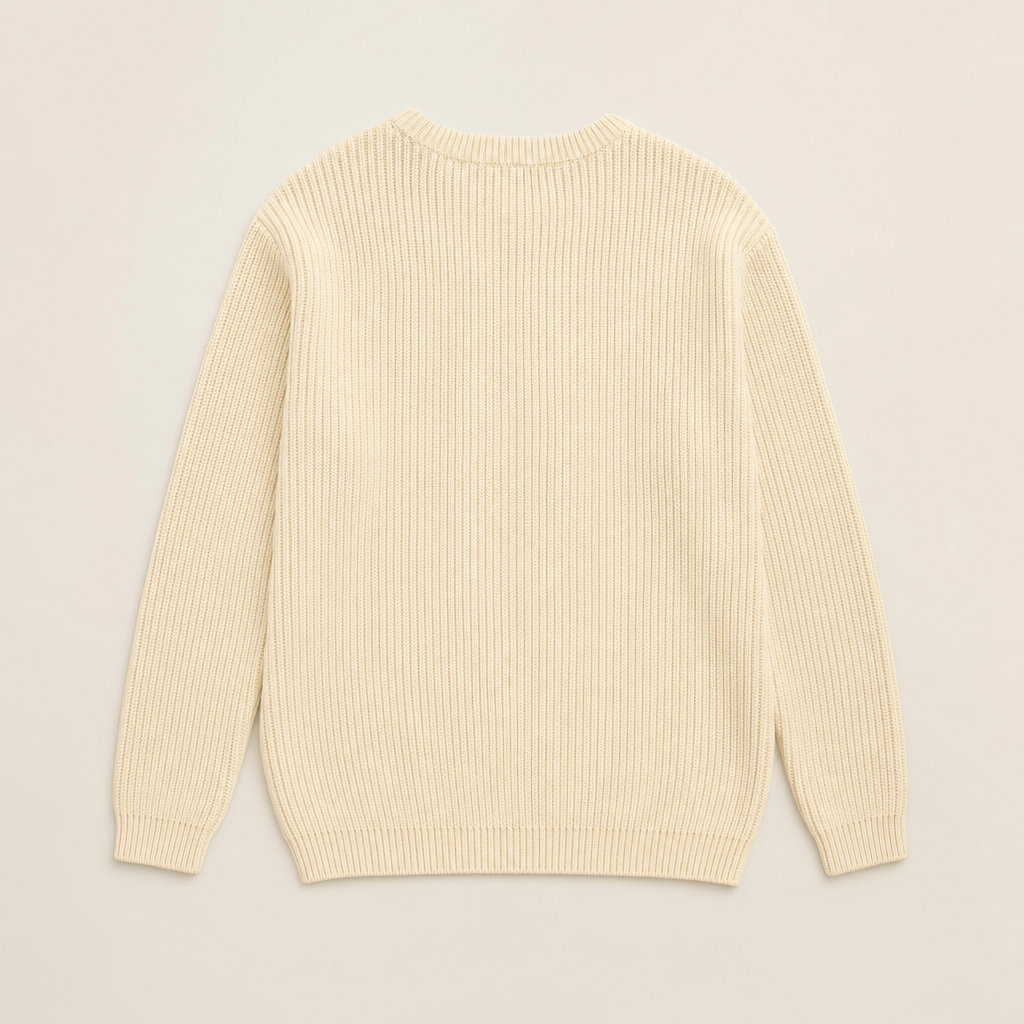 Chunky Knit Mommy & Me Sweater - flat lay, back