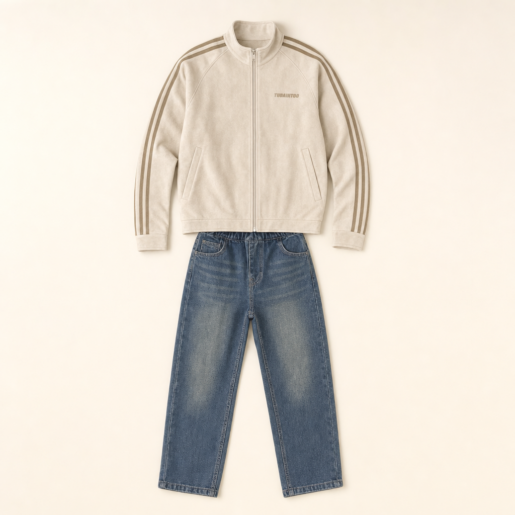 Ranger Suede Family Matching Jacket - flat lay, front