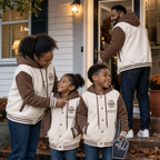 Field Day Family Baseball Jacket - family heading out on an autumn evening