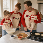 Heart & Smile Family Sweatshirt - family making pancakes at home
