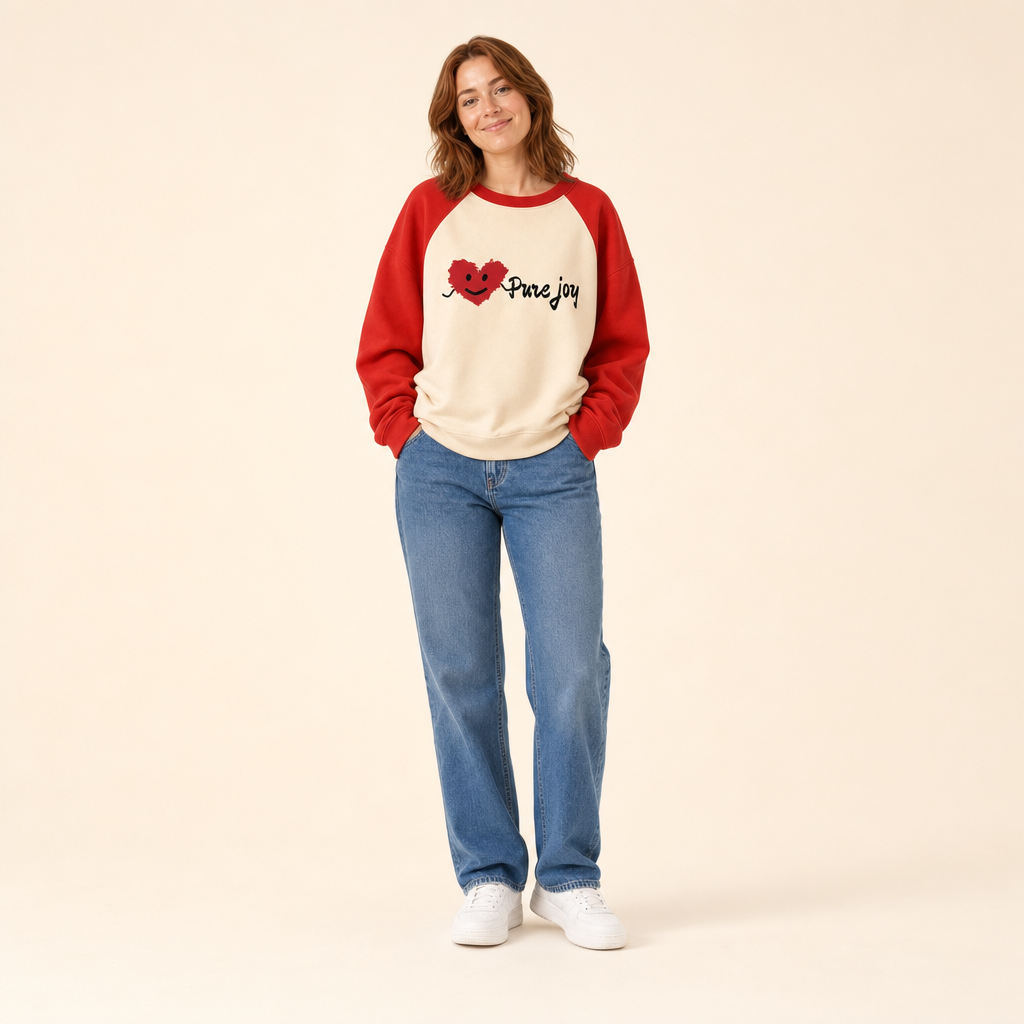 Heart & Smile Family Sweatshirt - women's sweatshirt