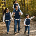 Trailhead Family Matching Jacket - family on a fall hike