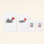 Mom, Dad & Me Family Tee - family set flat lay