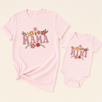 Mama & Mini Matching Tee - tee and romper flat lay