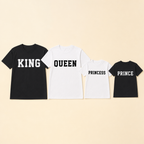 King & Queen Family Tee - family set flat lay