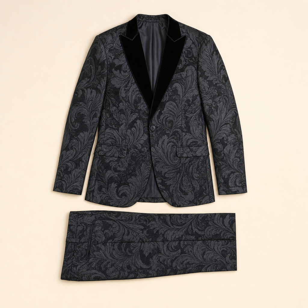 Peak Lapel Father & Son Suit - flat lay, front