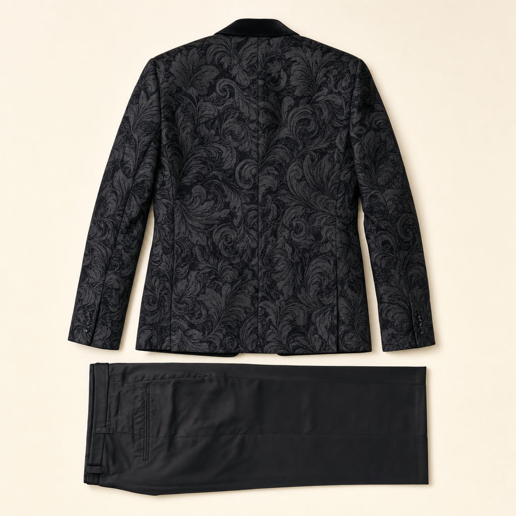 Peak Lapel Father & Son Suit - flat lay, back