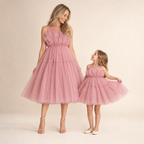 Tulle Dream Mother & Daughter Gowns - mom and daughter in matching tulle gowns