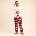 Midnight Deer Family Christmas Pajamas - men's set, full length