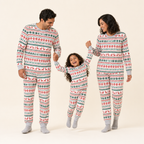 Holiday Home Family Pajama Set - mom, dad and daughter in the matching set