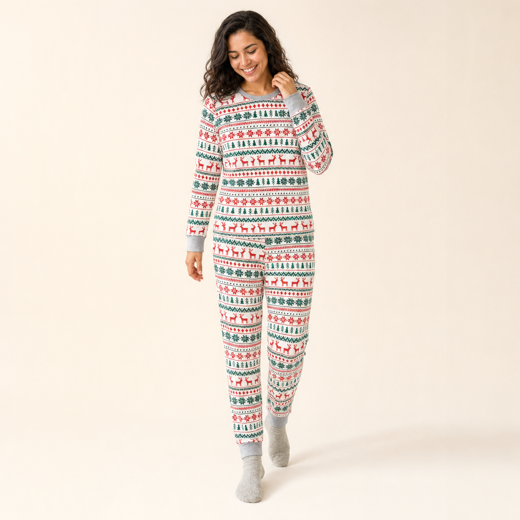 Holiday Home Family Pajama Set - women's set, full length