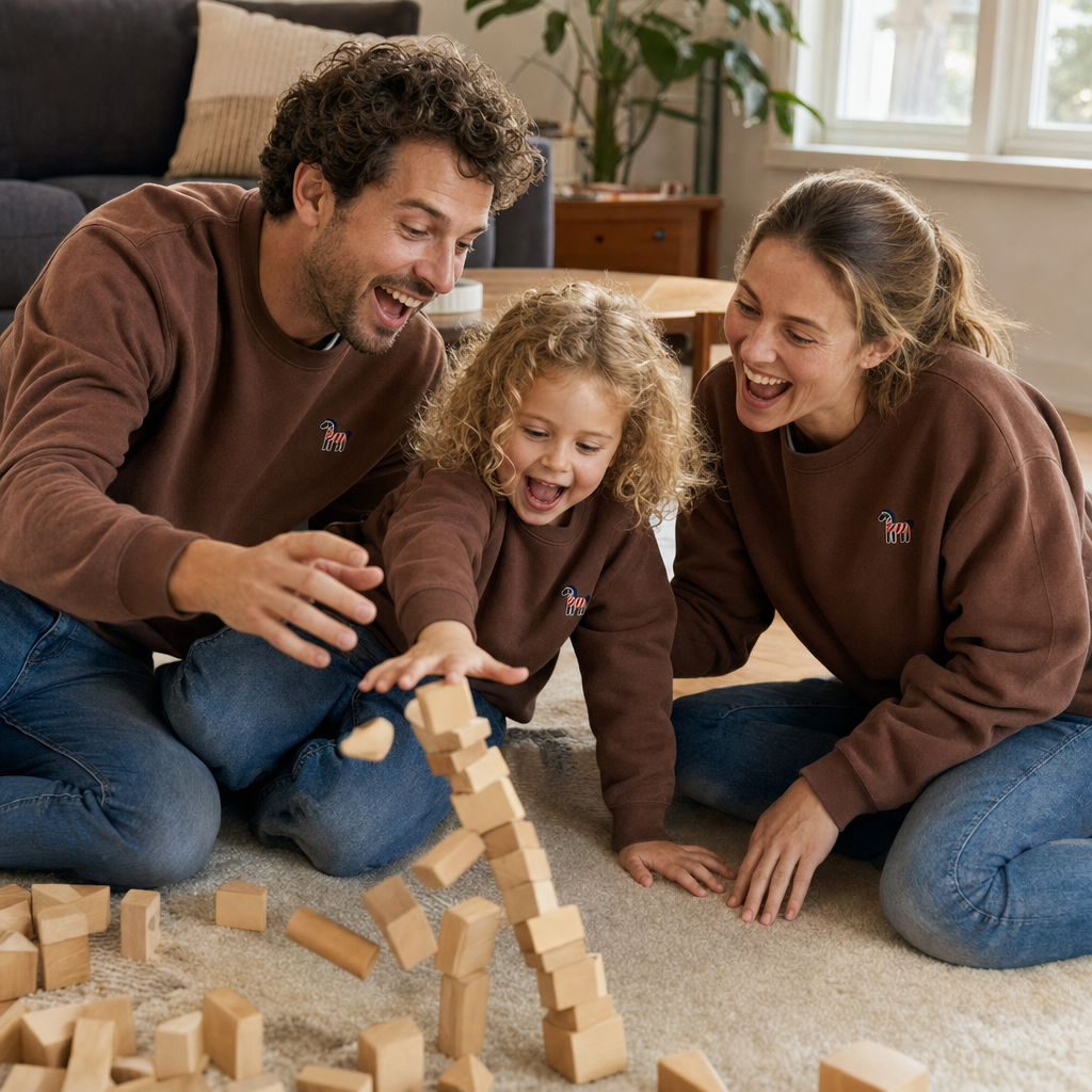 Cozy Days Family Matching Sweatshirt - family building blocks at home