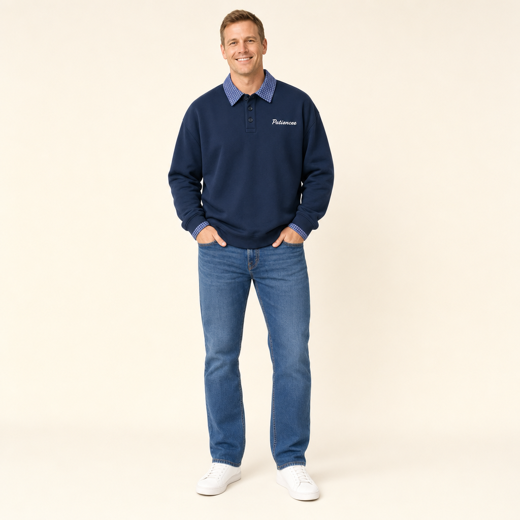 Campus Plaid Family Matching Pullover - men's pullover