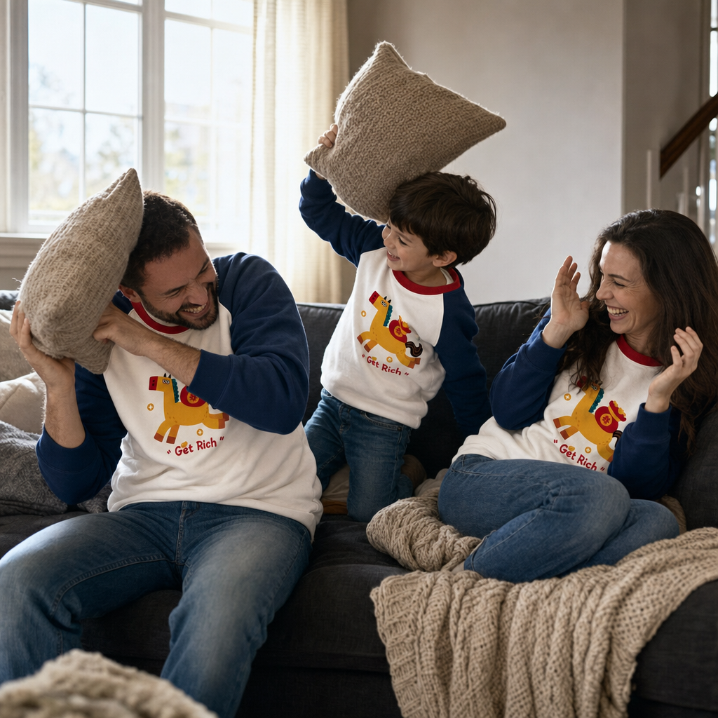 Soft Days Family Matching Sweatshirt - family pillow fight at home