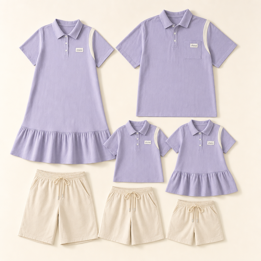 Sunny Letters Family Matching Set - flat lay, front