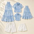 Sea Breeze Family Matching Set - flat lay, front