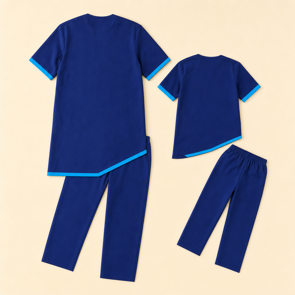 Bazin Two-Piece Father & Son Set - flat lay, back