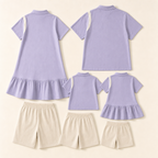 Sunny Letters Family Matching Set - flat lay, back