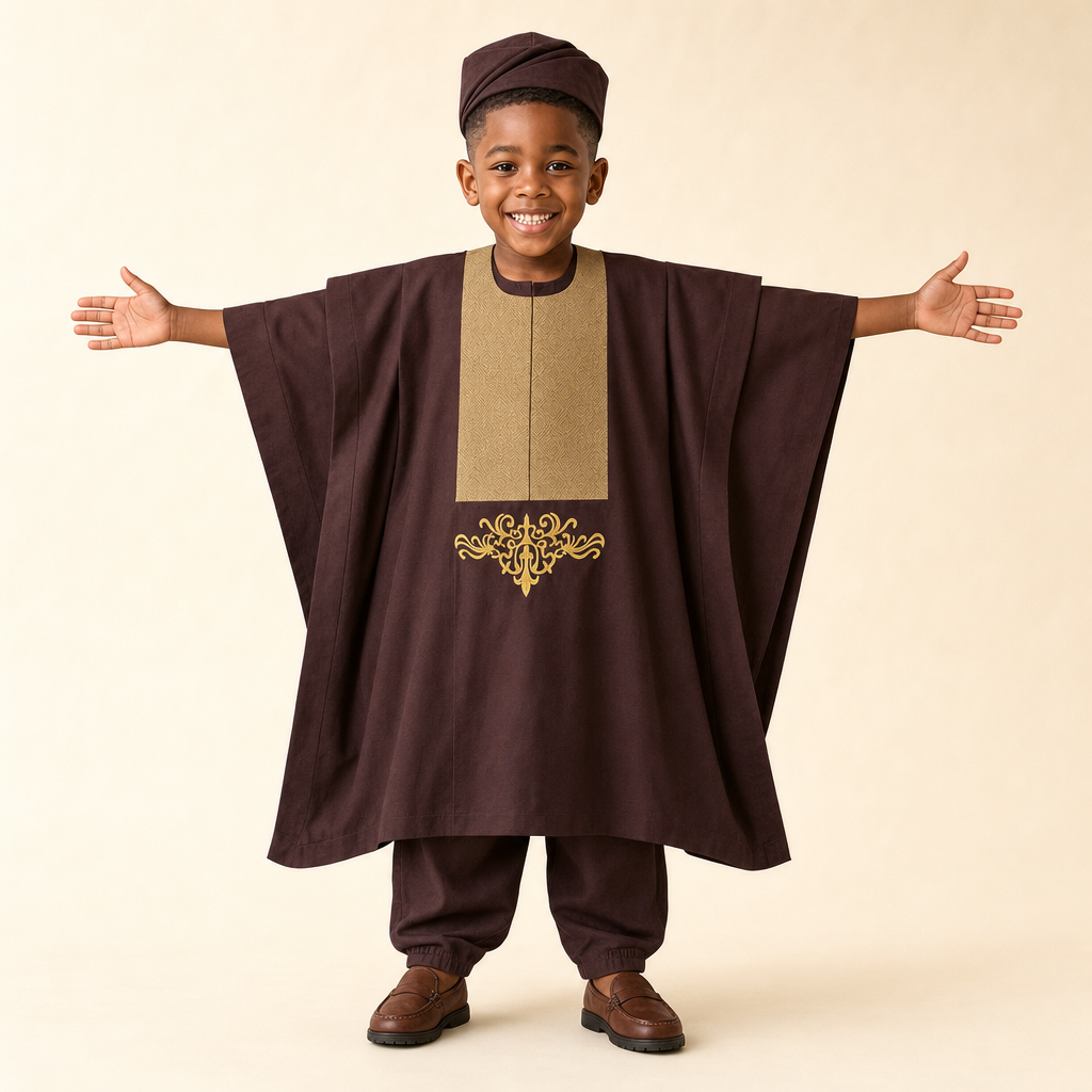 Heritage Dashiki Father & Son Set - boy's robe, top and pants