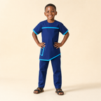 Bazin Two-Piece Father & Son Set - boy's top and pants