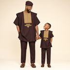 Heritage Dashiki Father & Son Set - dad and son in matching dashiki sets