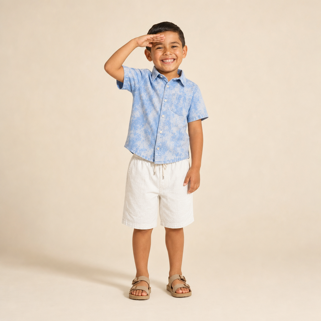 Sea Breeze Family Matching Set - boy's shirt and pants