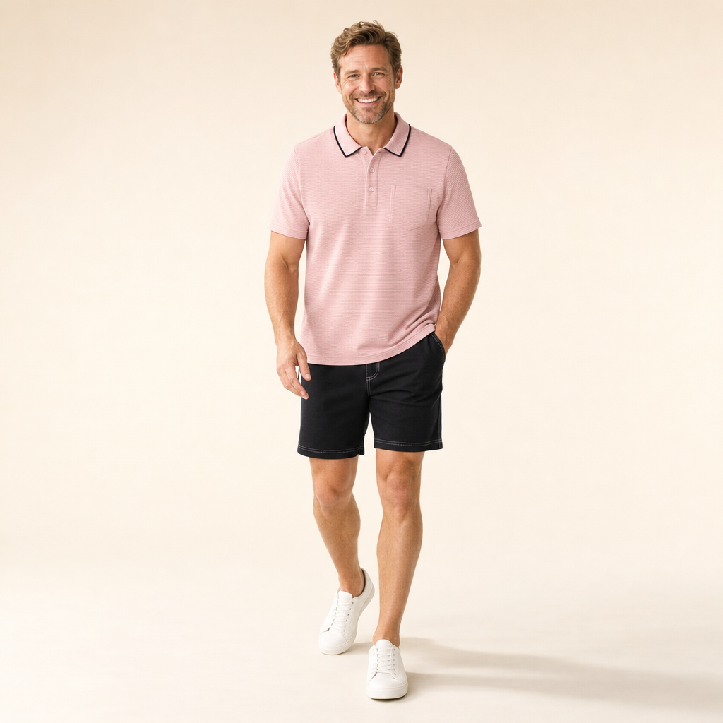Harbor Stripe Family Matching Set - men's top and shorts